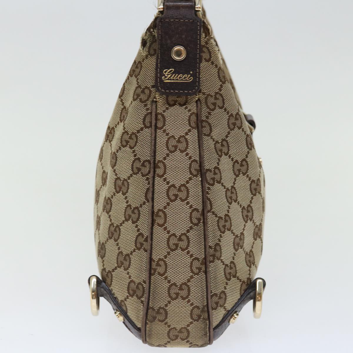 GUCCI GG Canvas Shoulder Bag Beige 130738 Auth 70130