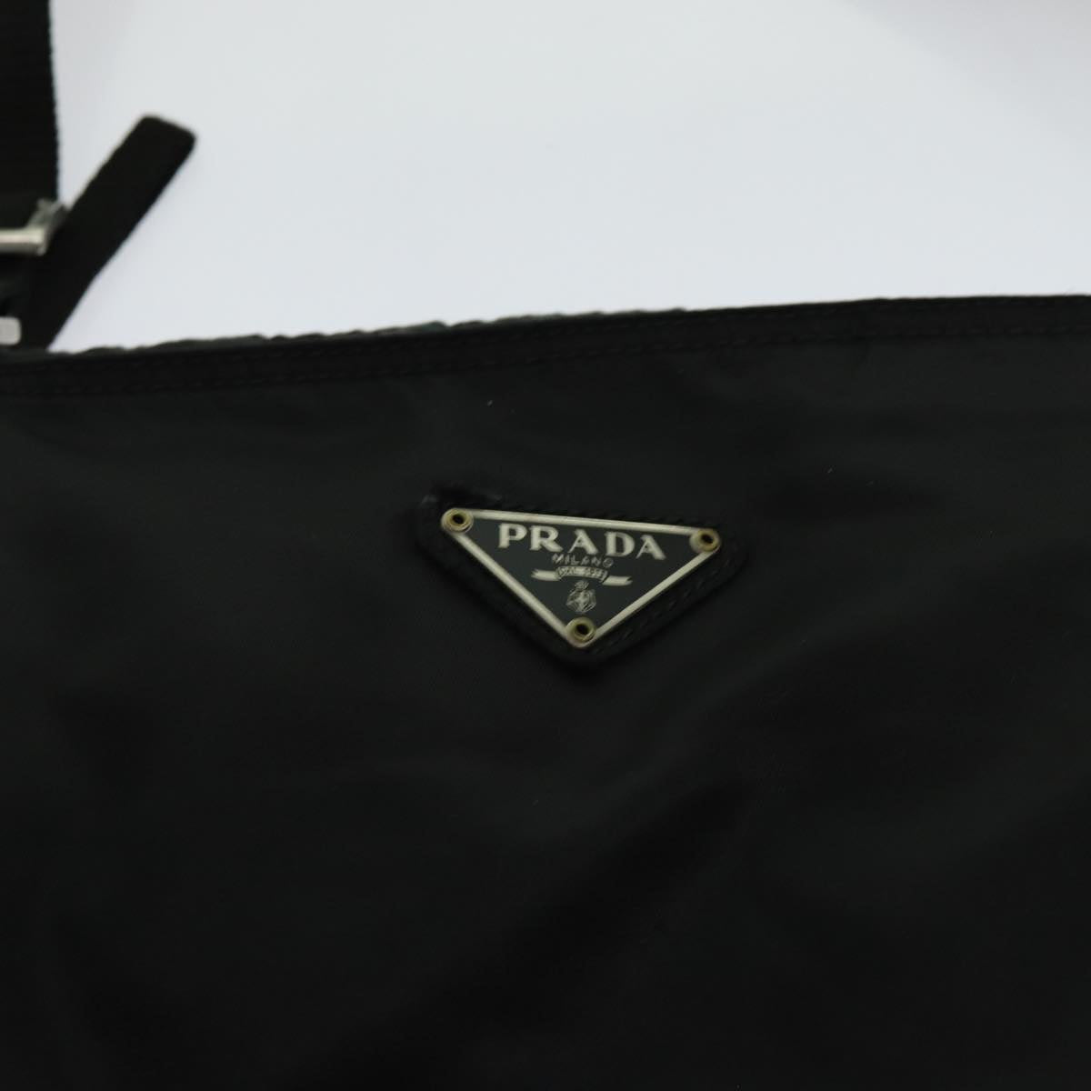 PRADA Shoulder Bag Nylon Black Auth 70152