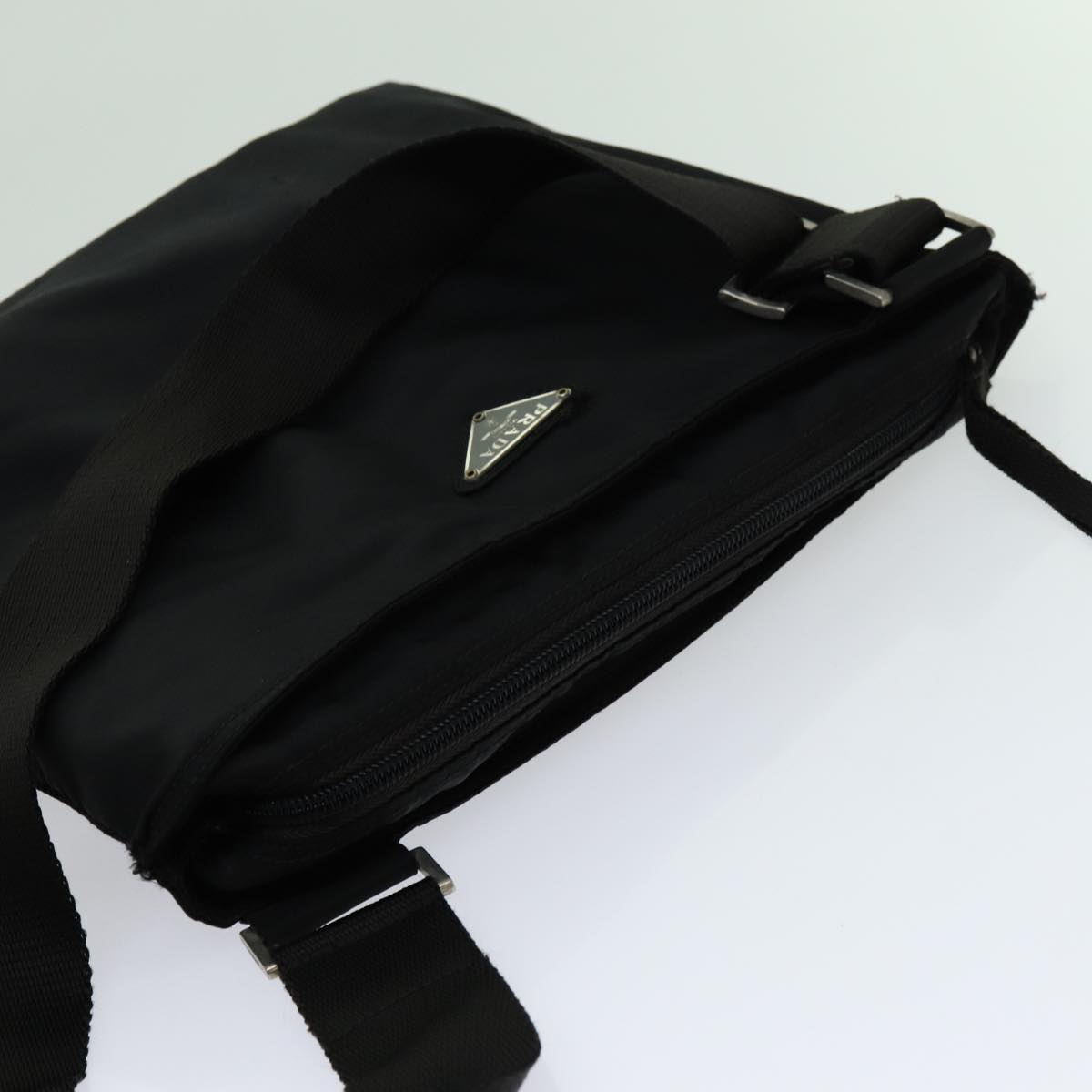 PRADA Shoulder Bag Nylon Black Auth 70152