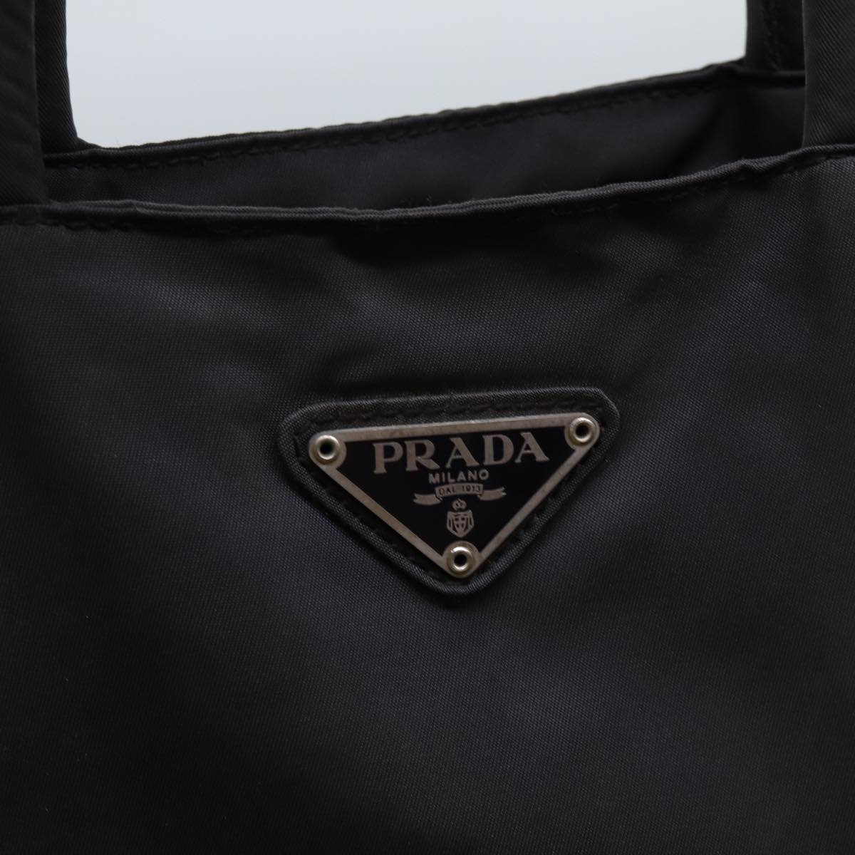 PRADA Hand Bag Nylon Brown Auth 70153