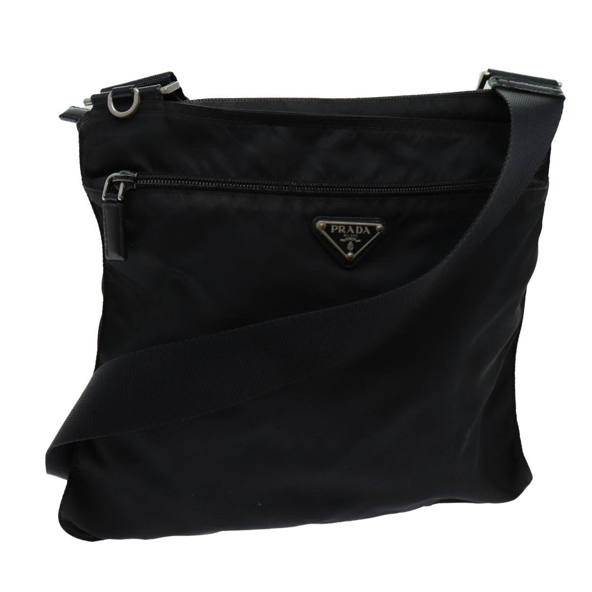 PRADA Shoulder Bag Nylon Black Auth 70154