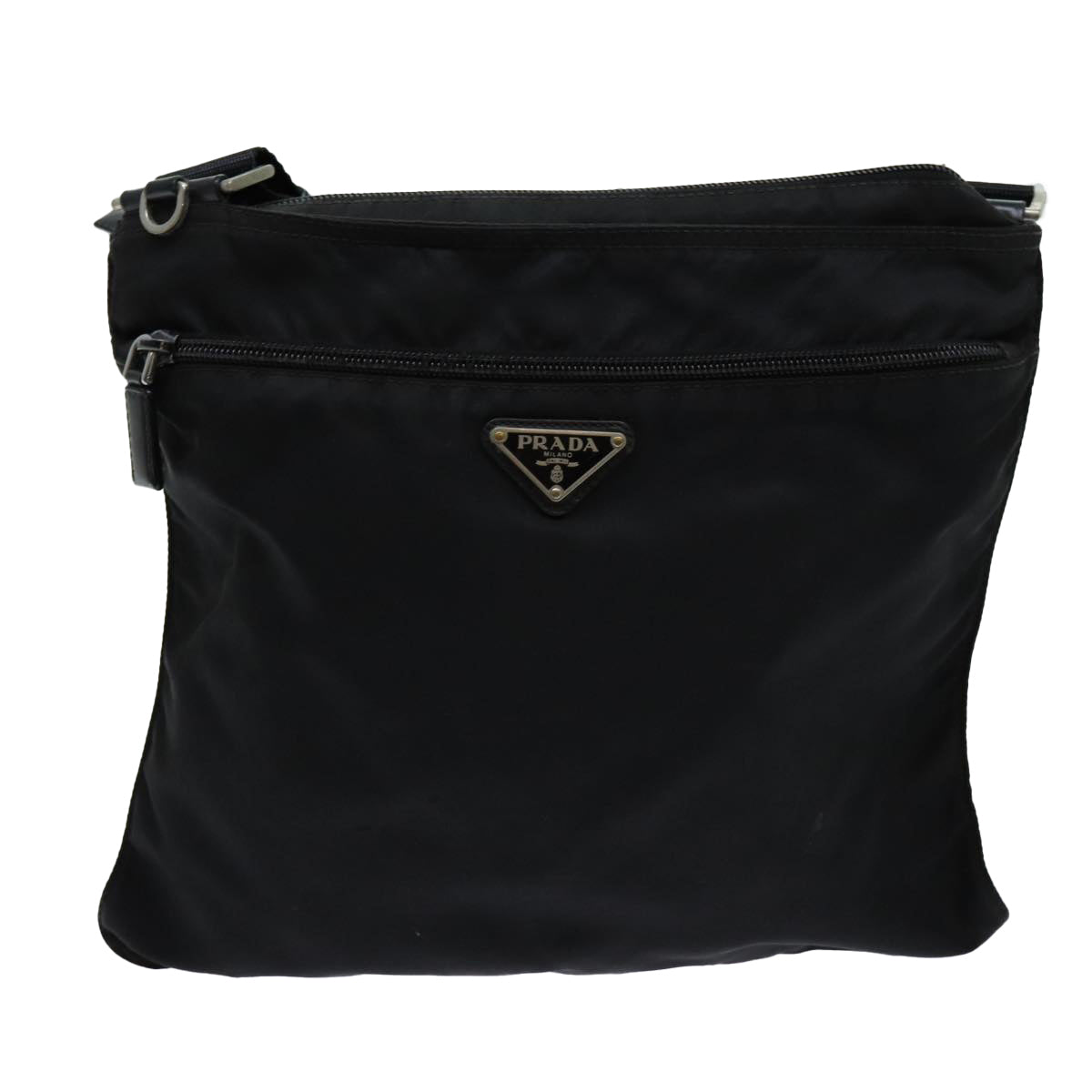 PRADA Shoulder Bag Nylon Black Auth 70154