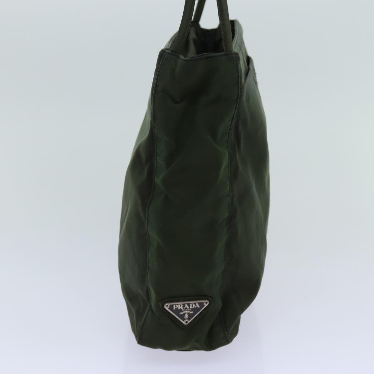 PRADA Tote Bag Nylon Khaki Auth 70155