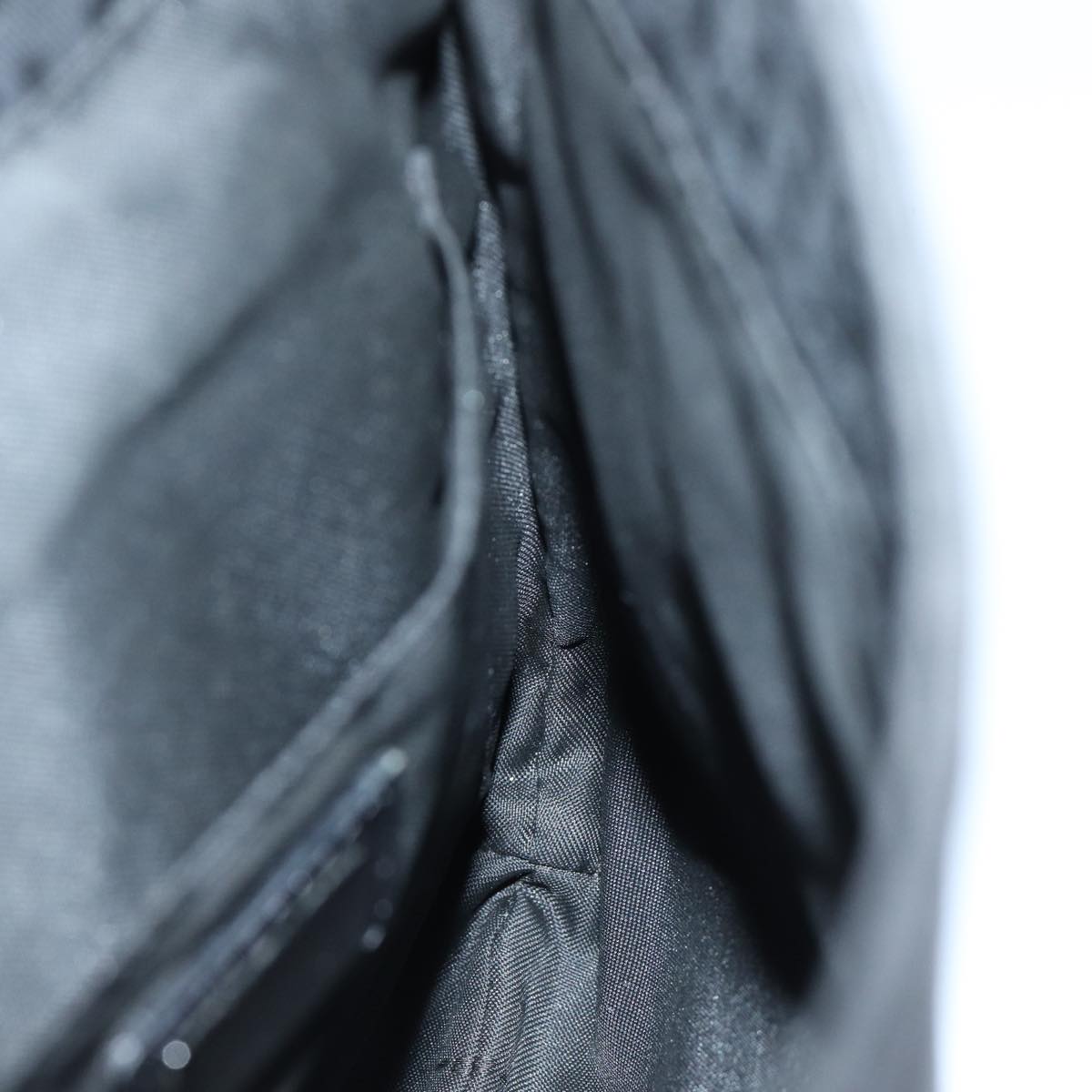 FENDI Zucchino Canvas Shoulder Bag Black Auth 70164