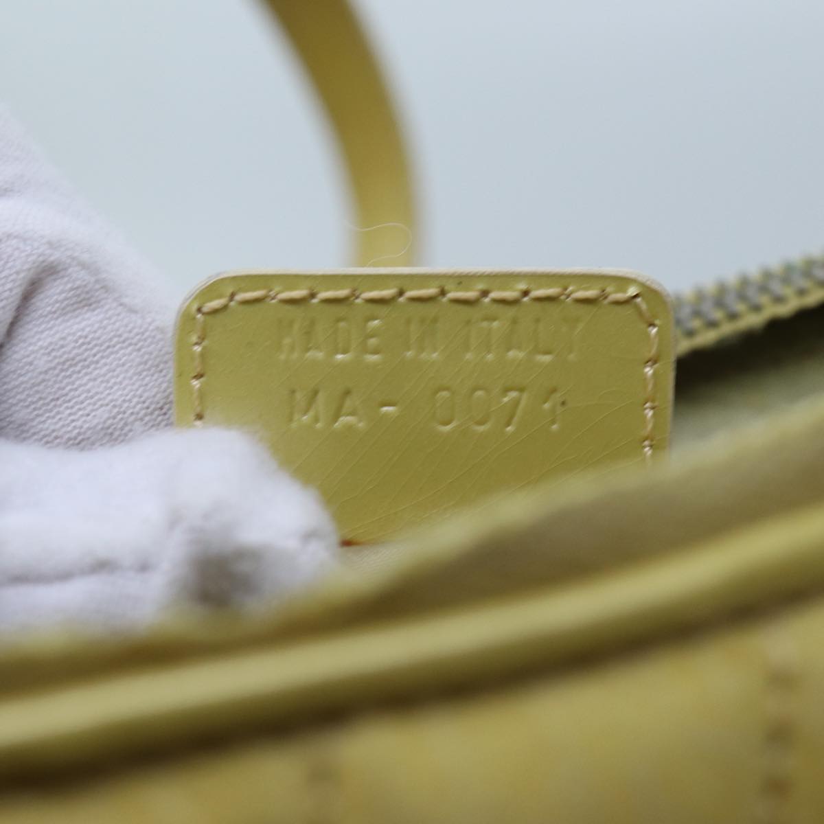 Christian Dior Trotter Canvas Shoulder Bag Yellow Auth 70172