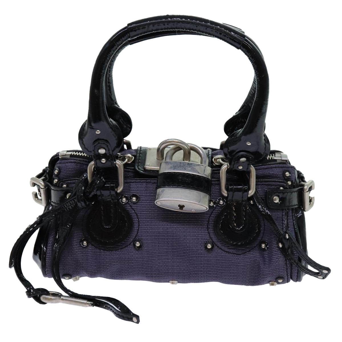 Chloe Paddington Hand Bag Canvas Purple Auth 70178 - 0