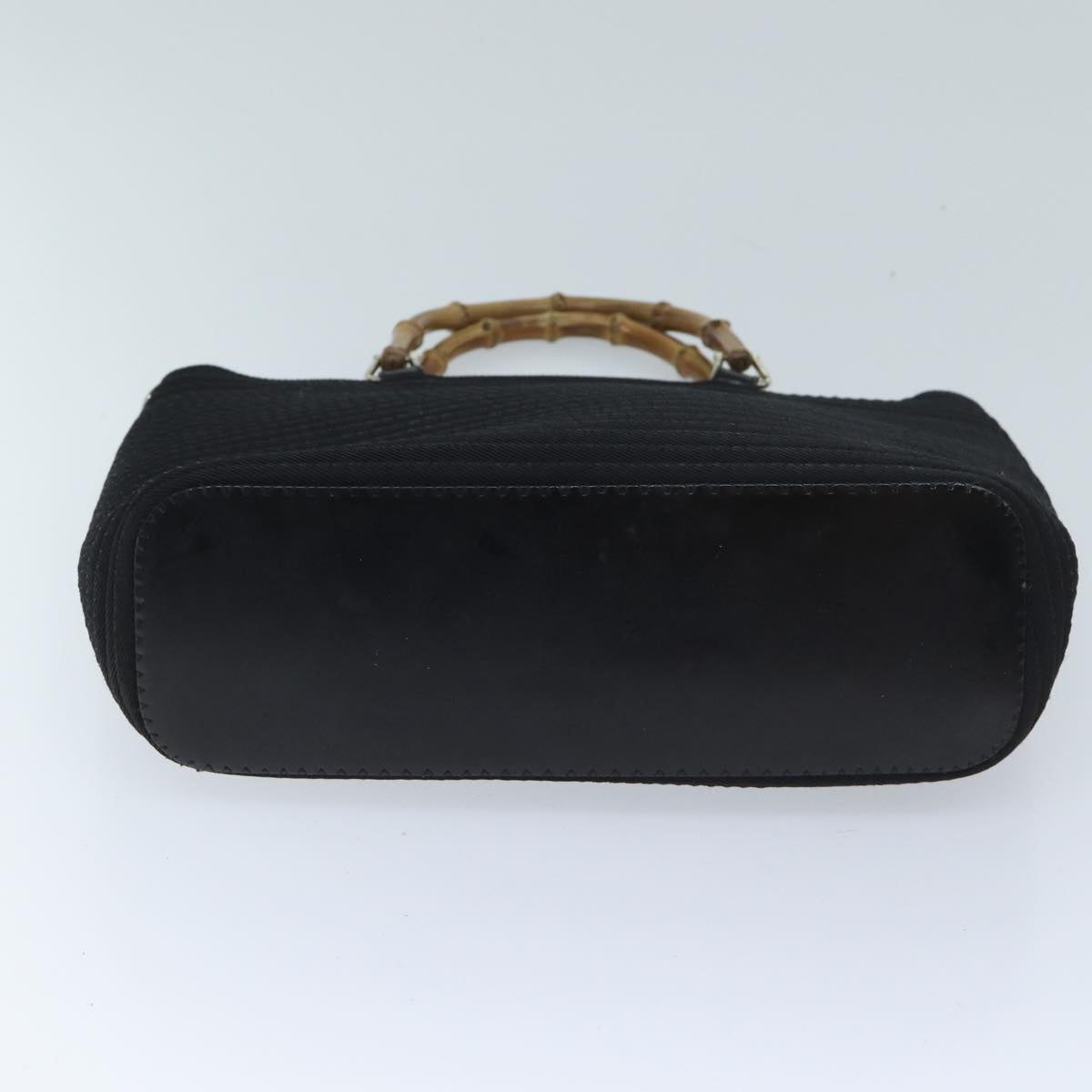 GUCCI Bamboo Hand Bag Canvas Outlet 2way Black 000 1998 0540 Auth 70191