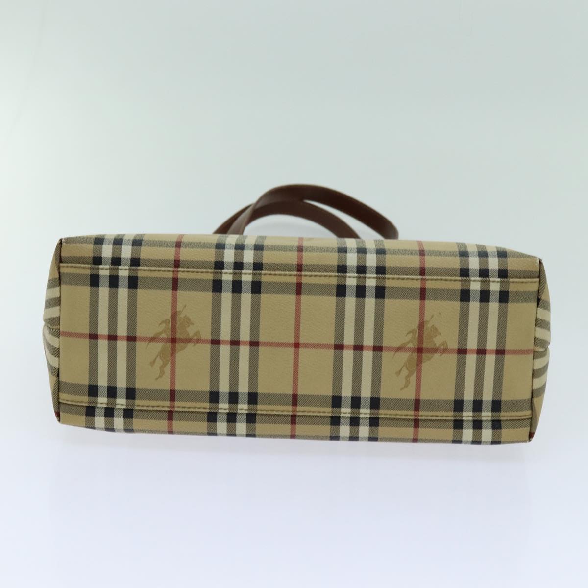 BURBERRY Nova Check Tote Bag PVC Beige Auth 70202