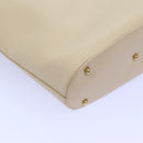 GUCCI Hand Bag Leather Beige 000 1553 0556 Auth 70204-11