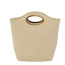 GUCCI Hand Bag Leather Beige 000 1553 0556 Auth 70204-13