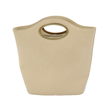 GUCCI Hand Bag Leather Beige 000 1553 0556 Auth 70204 - 0