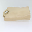 GUCCI Hand Bag Leather Beige 000 1553 0556 Auth 70204-4