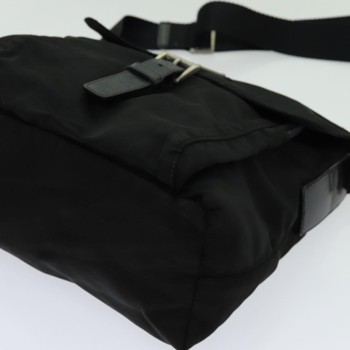 PRADA Shoulder Bag Nylon Black Auth 70207