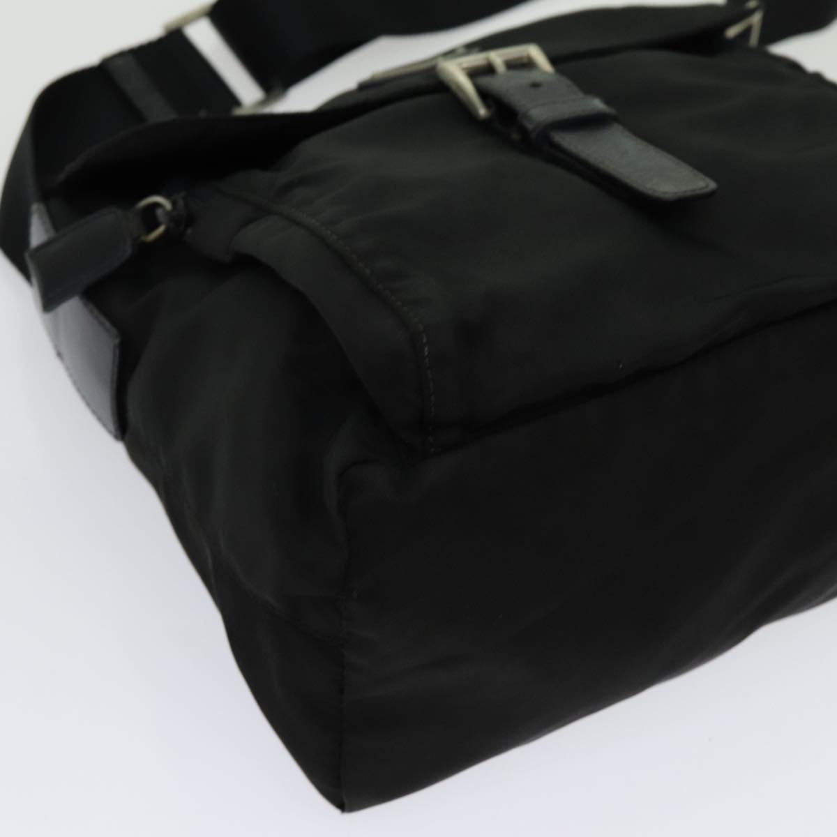 PRADA Shoulder Bag Nylon Black Auth 70207