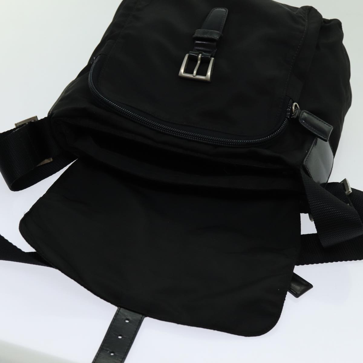 PRADA Shoulder Bag Nylon Black Auth 70207