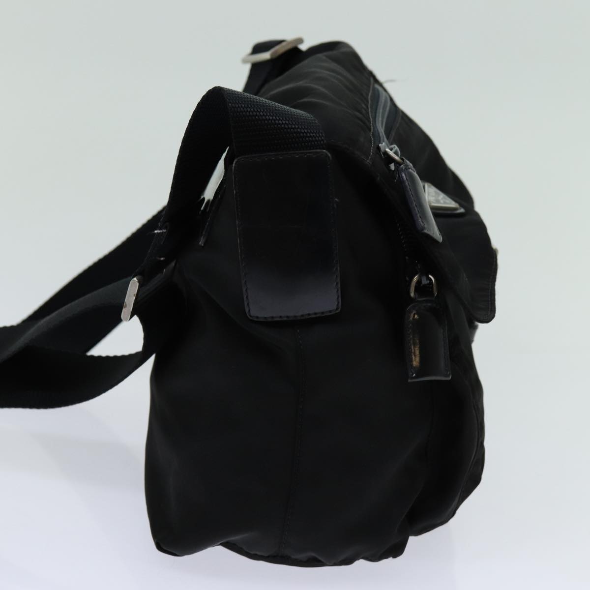 PRADA Shoulder Bag Nylon Black Auth 70207