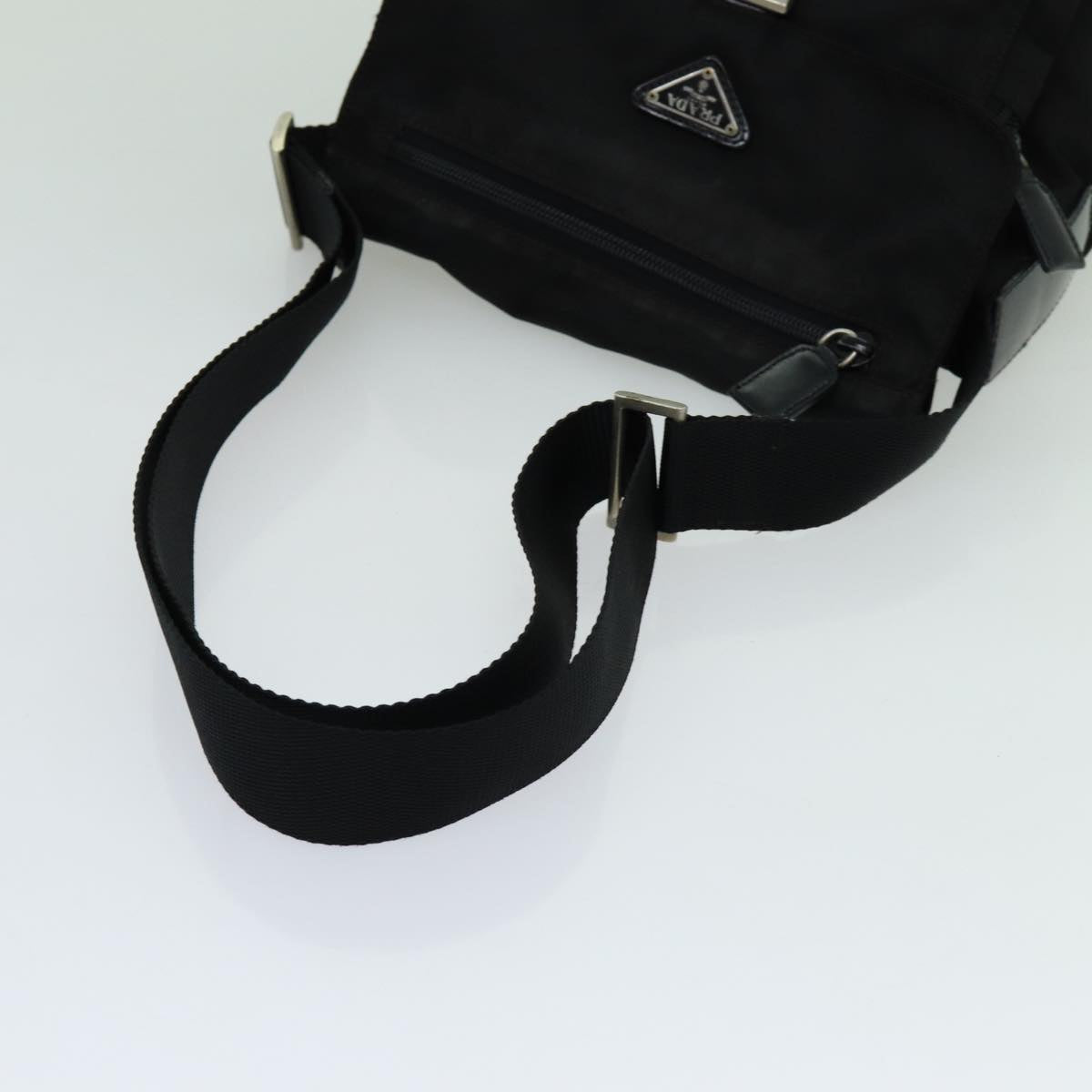 PRADA Shoulder Bag Nylon Black Auth 70207