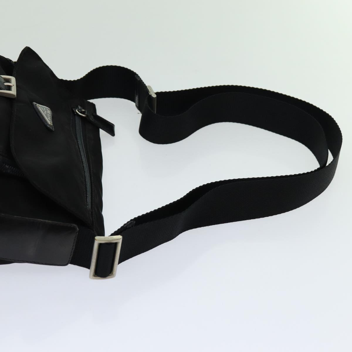 PRADA Shoulder Bag Nylon Black Auth 70207