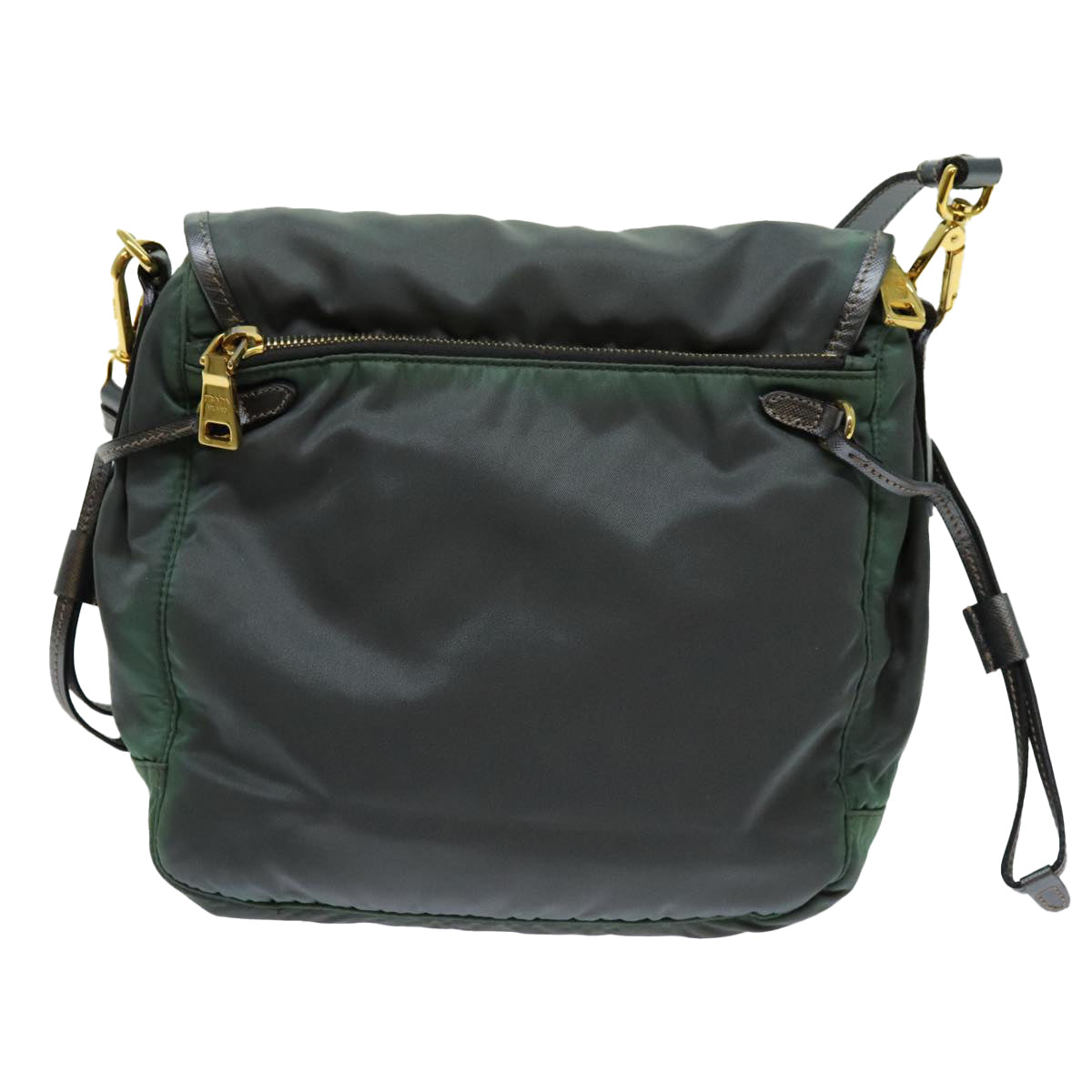 PRADA Shoulder Bag Nylon Khaki Auth 70209 - 0