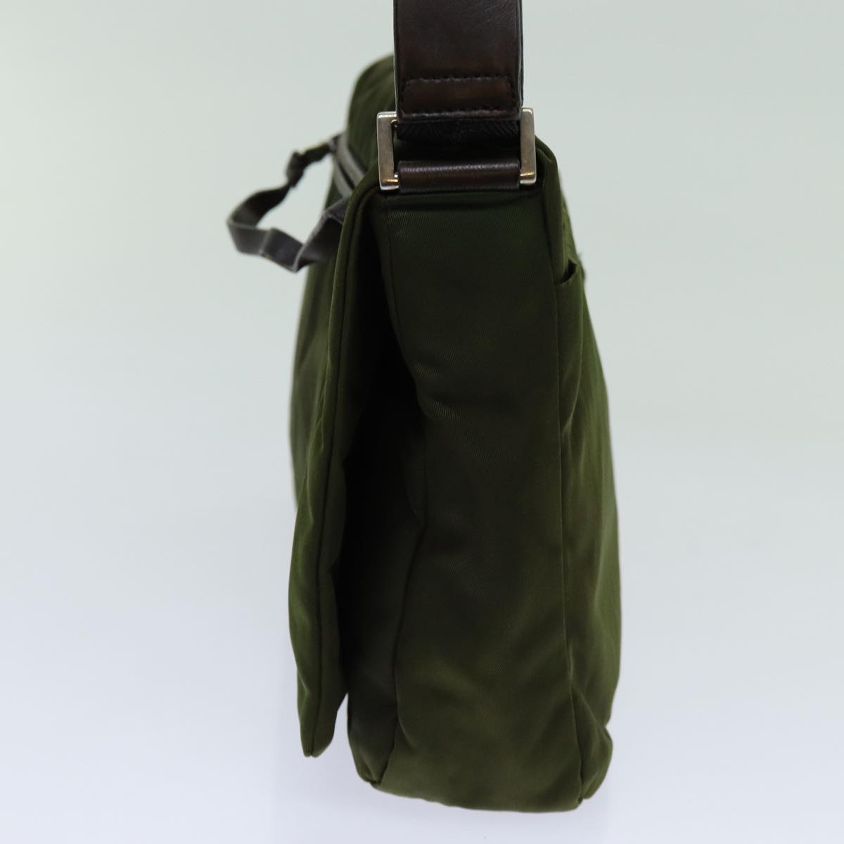 PRADA Shoulder Bag Nylon Khaki Auth 70210