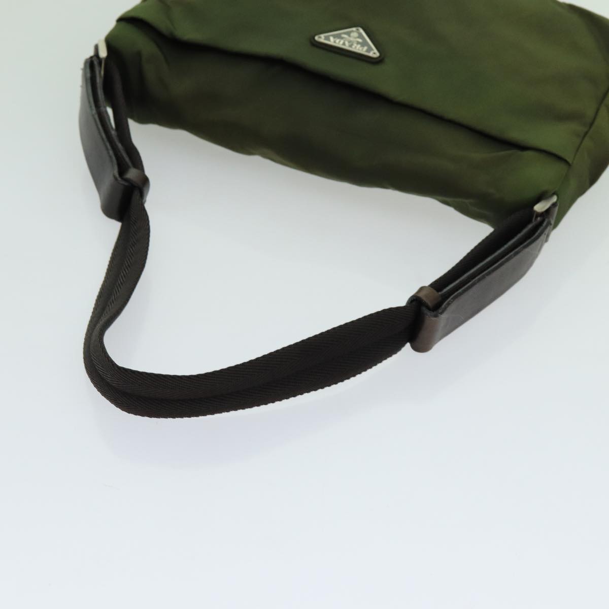 PRADA Shoulder Bag Nylon Khaki Auth 70210