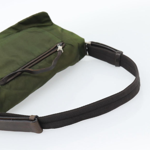 PRADA Shoulder Bag Nylon Khaki Auth 70210