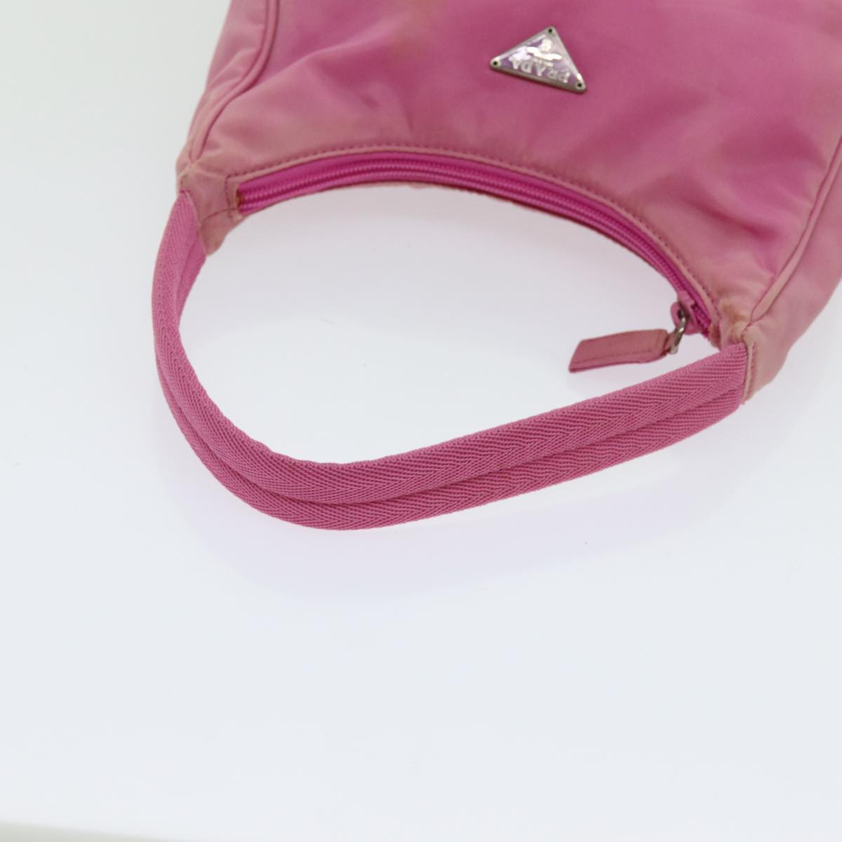 PRADA Hand Bag Nylon Pink Auth 70223
