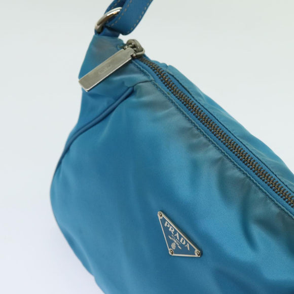 PRADA Accessory Pouch Nylon Light Blue Auth 70224