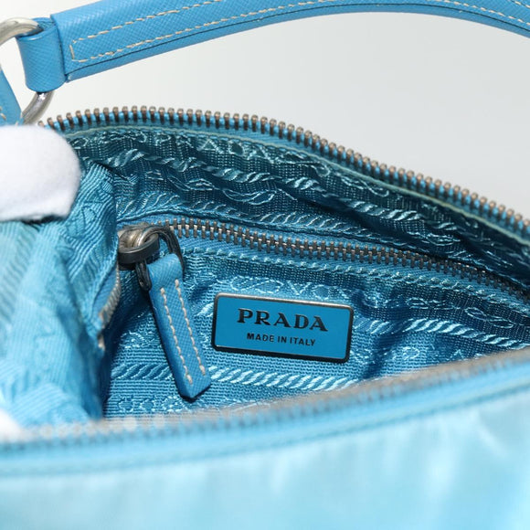 PRADA Accessory Pouch Nylon Light Blue Auth 70224