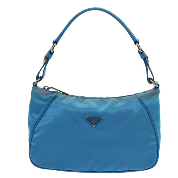PRADA Accessory Pouch Nylon Light Blue Auth 70224