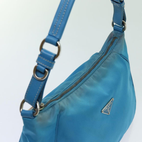 PRADA Accessory Pouch Nylon Light Blue Auth 70224
