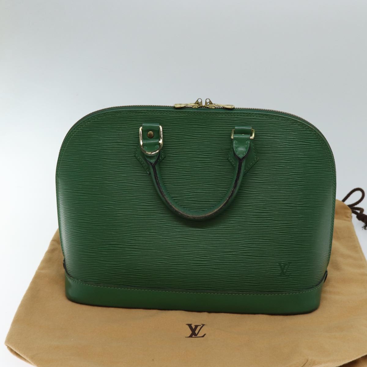 LOUIS VUITTON Epi Alma Hand Bag Borneo Green M52144 LV Auth 70230