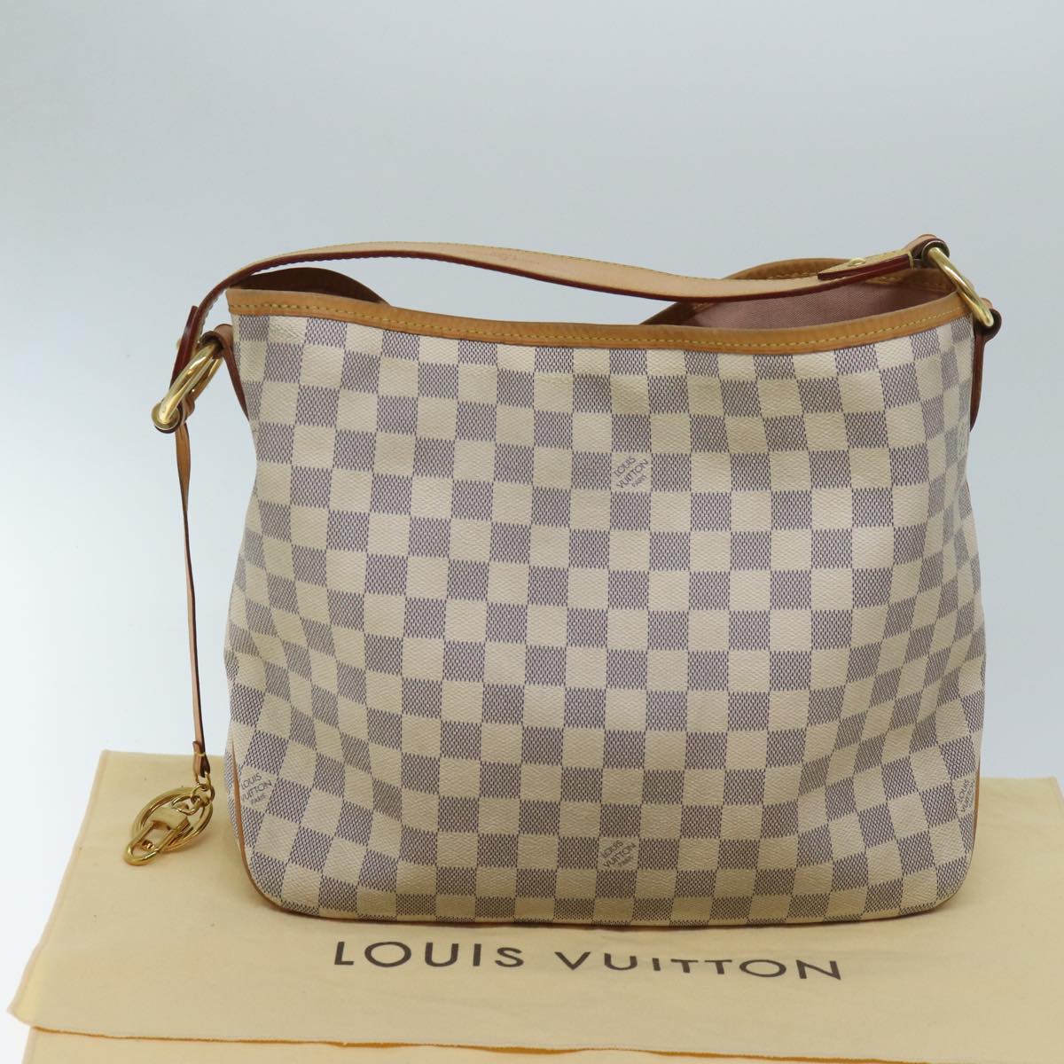 LOUIS VUITTON Damier Azur Delightful PM Shoulder Bag N41447 LV Auth 70271