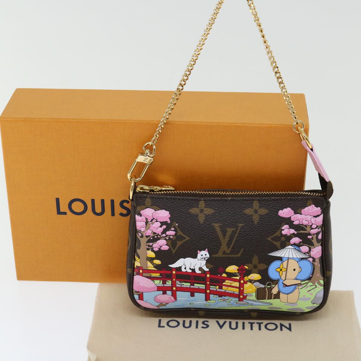 LOUIS VUITTON Monogram Vivienne Mini Pochette Pouch M45905 LV Auth 70308A