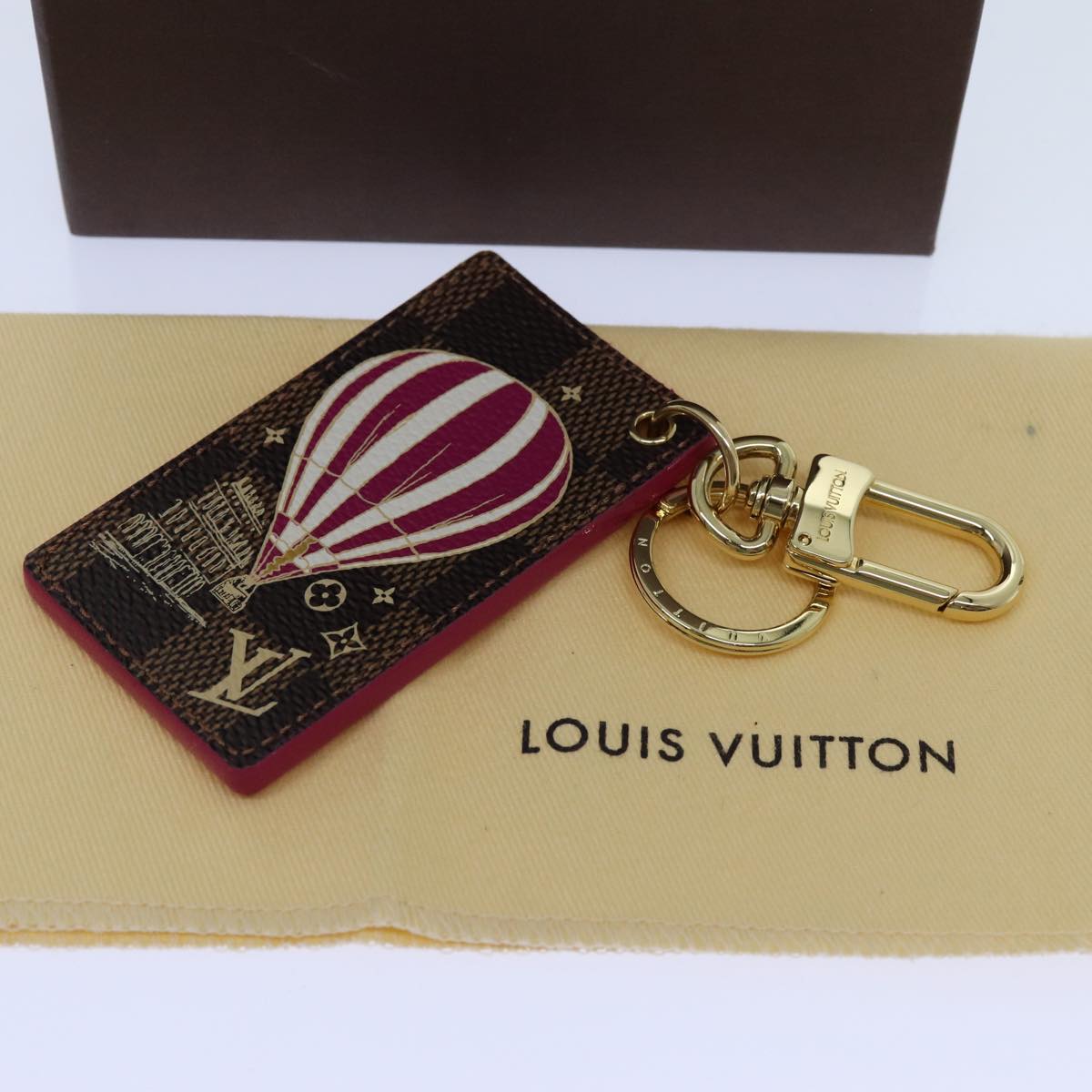 LOUIS VUITTON Damier Color Air Balloon Illustre Charm Pink M67933 LV Auth 70309