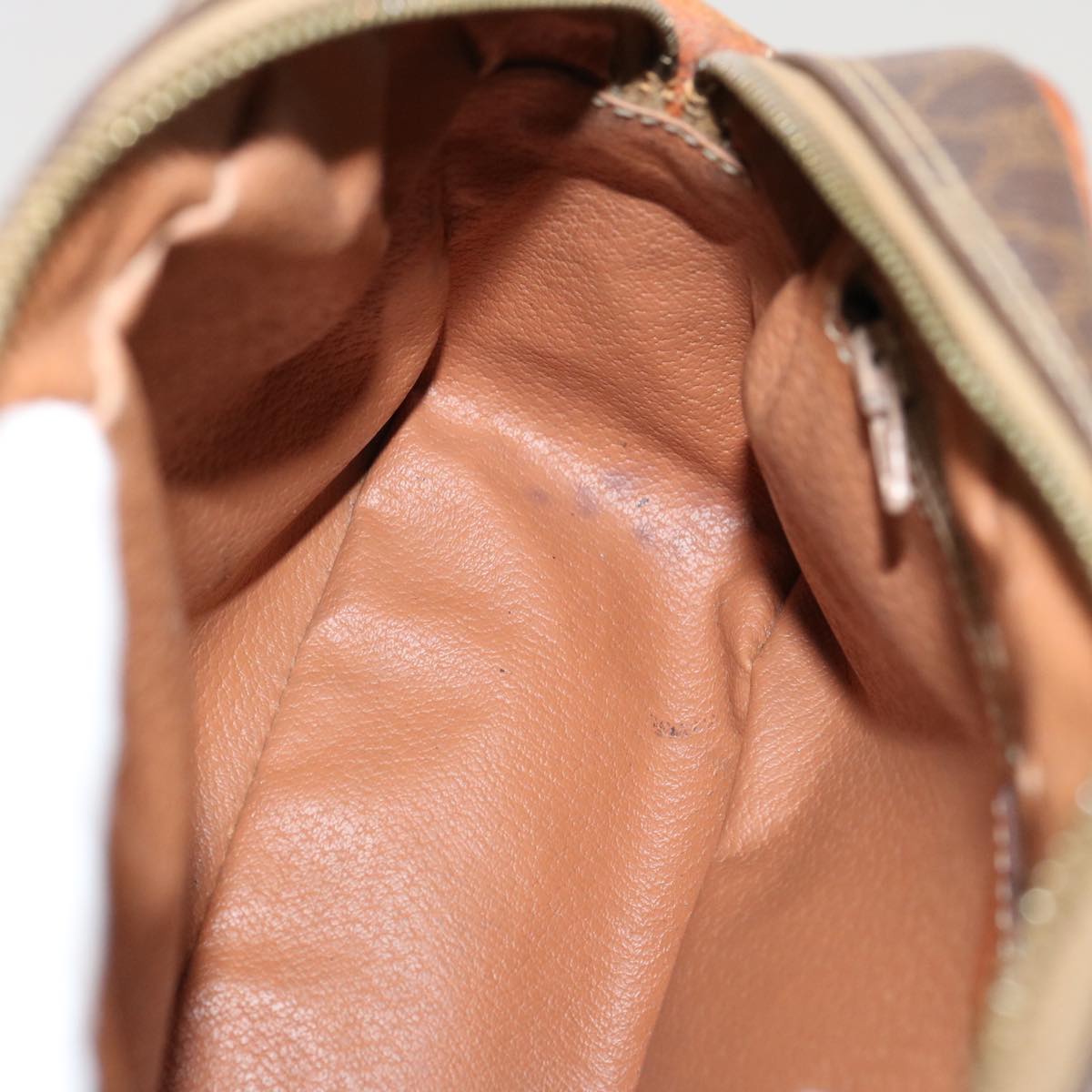CELINE Macadam Canvas Shoulder Bag PVC Brown Auth 70317