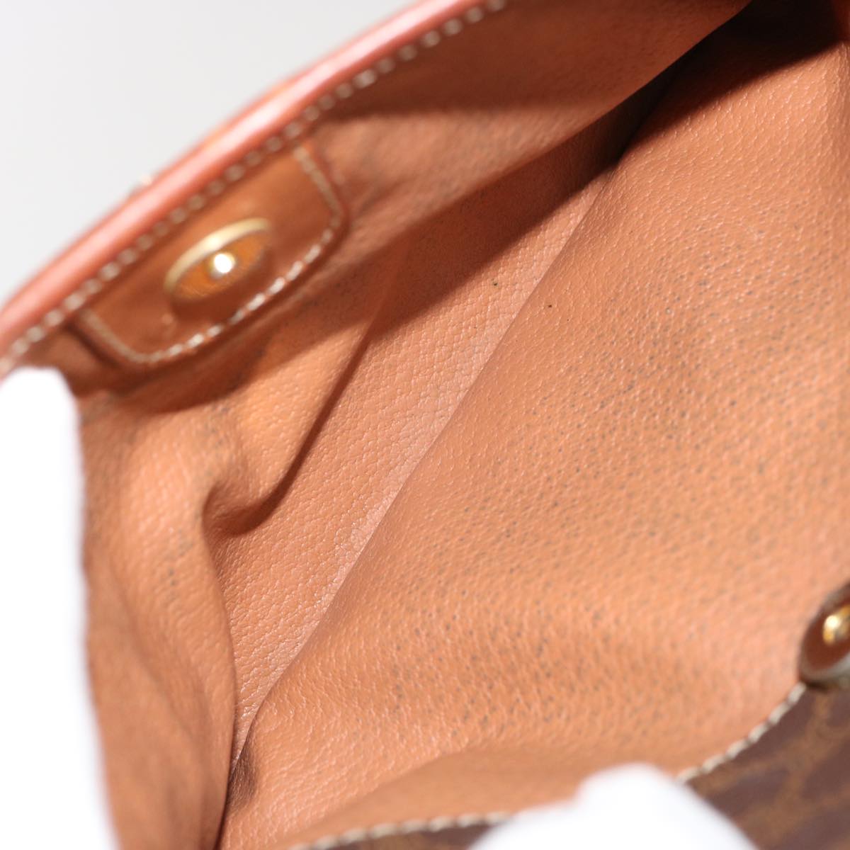 CELINE Macadam Canvas Shoulder Bag PVC Brown Auth 70317