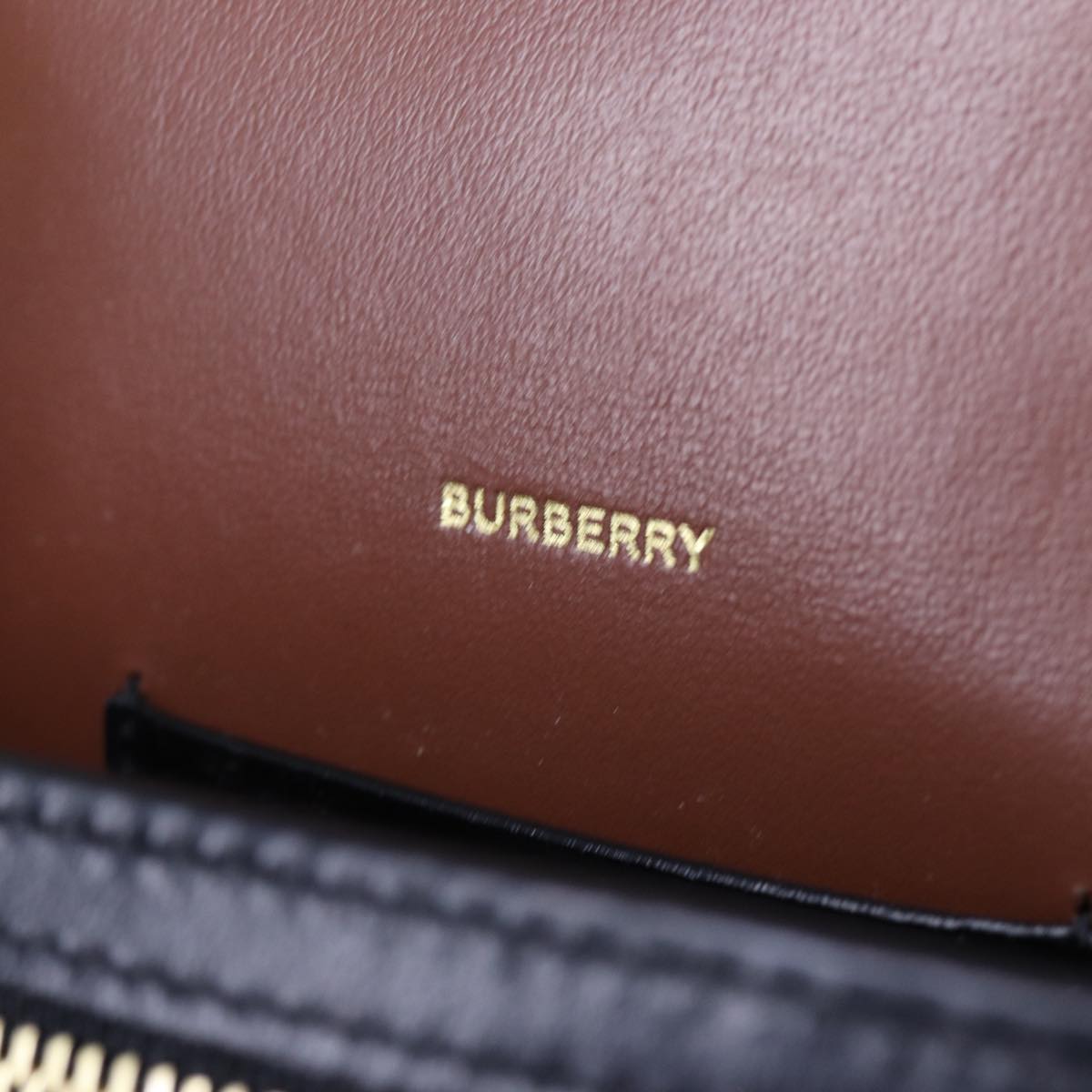 BURBERRY Shoulder Bag PVC Leather Brown Auth 70330A