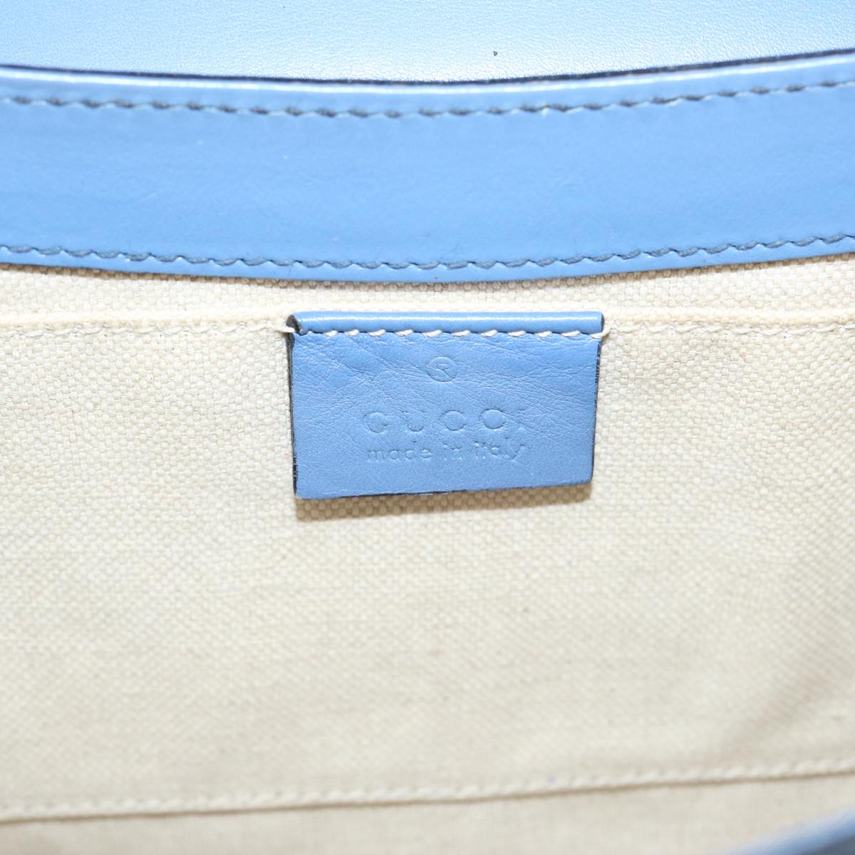 GUCCI GG Canvas Guccissima Chain Shoulder Bag Blue 295402 Auth 70331