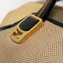 FENDI Hand Bag Canvas 2way Beige Auth 70343-9