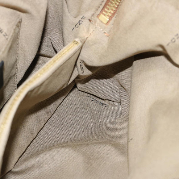 FENDI Hand Bag Canvas 2way Beige Auth 70343