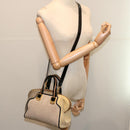 FENDI Hand Bag Canvas 2way Beige Auth 70343-24
