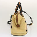 FENDI Hand Bag Canvas 2way Beige Auth 70343-3
