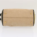 FENDI Hand Bag Canvas 2way Beige Auth 70343-5