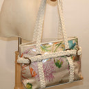 Salvatore Ferragamo Tote Bag Vinyl Beige 293578 Auth 70358-21