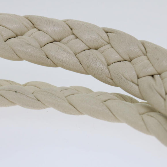 Salvatore Ferragamo Tote Bag Vinyl Beige 293578 Auth 70358