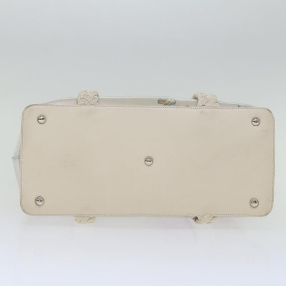 Salvatore Ferragamo Tote Bag Vinyl Beige 293578 Auth 70358