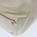 Salvatore Ferragamo Gancini Shoulder Bag Leather White Auth 70361-16