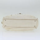Salvatore Ferragamo Gancini Shoulder Bag Leather White Auth 70361-5