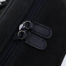 GUCCI Vanity Cosmetic Pouch Suede Black 032 1705 0140 Auth 70384-9